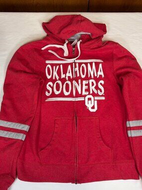 Russell Oklahoma Sooners Full Zip Hoodie Sweatshirt Women's M Red